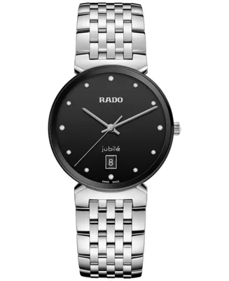 Rado Women's Swiss Florence Classic Diamond (1/20 ct. t.w.) Stainless Steel Bracelet Watch 38mm