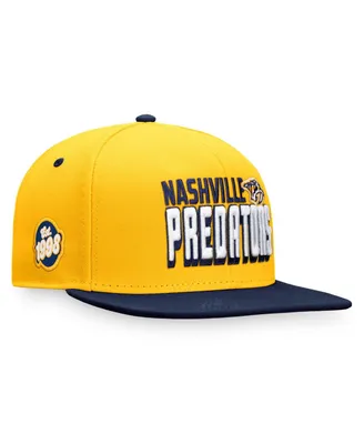 Men's Fanatics Gold, Navy Nashville Predators Heritage Retro Two-Tone Snapback Hat