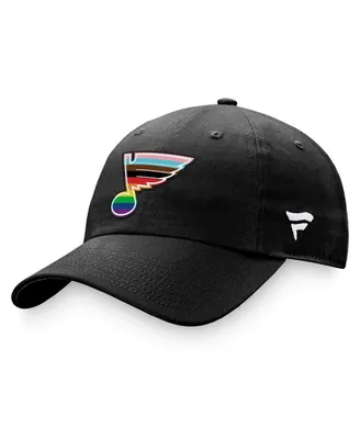 Men's Fanatics Black St. Louis Blues Team Logo Pride Adjustable Hat