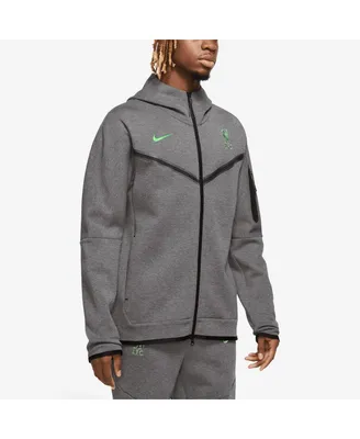 Los Angeles Lakers Nike Authentic Showtime Performance Full-Zip Hoodie  Jacket - Heathered Charcoal