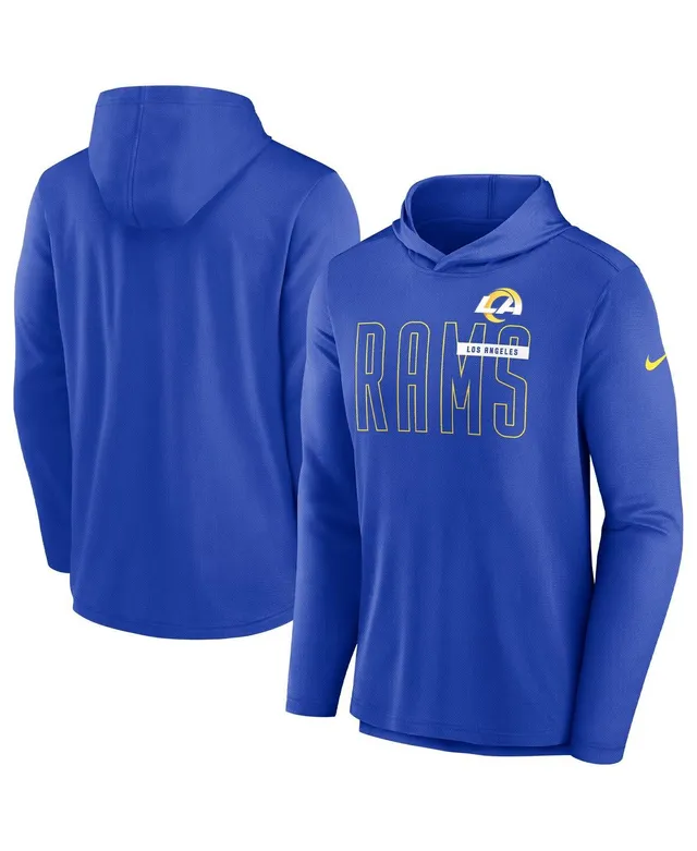 Los Angeles Rams Nike Fan Gear Wordmark Performance Pullover Hoodie - Heathered Charcoal