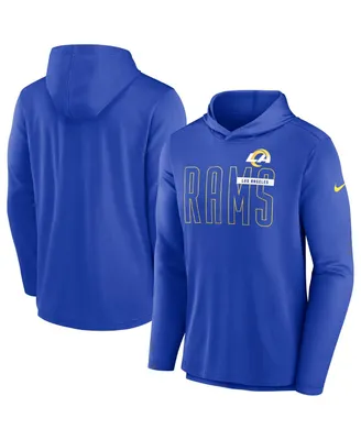 Men's Nike Royal Los Angeles Rams Performance Team Pullover Hoodie