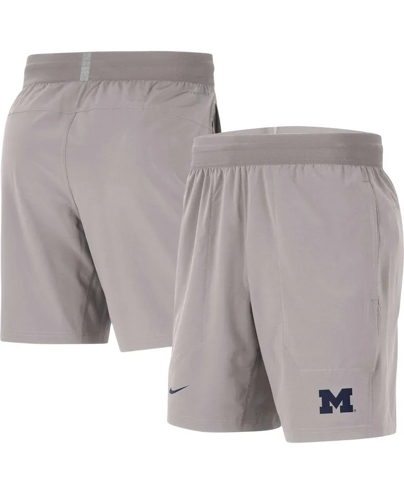 Men's Nike Gray Michigan Wolverines Player Performance Shorts