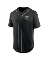 Men's Fanatics Black D.c. United Third Period Fashion Baseball Button-Up Jersey