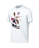 Big Boys and Girls Nike White Usmnt Mascot T-shirt