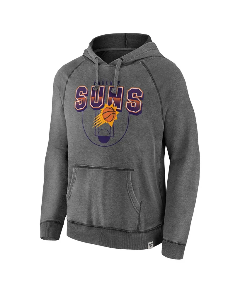 Men's Fanatics Gray Phoenix Suns Acquisition True Classics Vintage-Like Snow Wash Pullover Hoodie