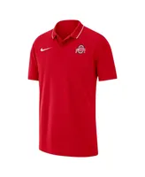 Men's Nike Scarlet Ohio State Buckeyes 2023 Coaches Performance Polo Shirt