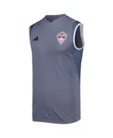 Men's adidas Gray Colorado Rapids 2023 On-Field Sleeveless Training Jersey