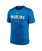 Men's Nike Blue Miami Marlins Authentic Collection Velocity Performance Practice T-shirt