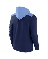 Men's Fanatics Navy, Light Blue Memphis Grizzlies Skyhook Colorblock Full-Zip Hoodie