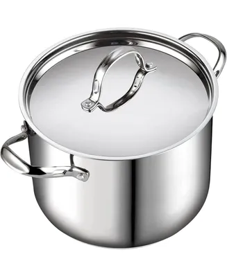 Cooks Standard 18/10 Stainless Steel Stockpot 16-Quart, Classic Deep Cooking Pot Canning Cookware with Stainless Steel Lid, Silver