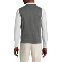 Lands' End Men's Fine Gauge Supima Cotton Sweater Vest