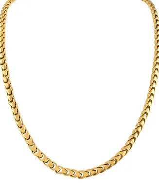 Bulova Men's Link Chain 22" Necklace in Gold-Plated Stainless Steel