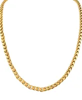 Bulova Men's Link Chain 22" Necklace in Gold-Plated Stainless Steel