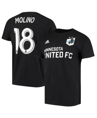 Men's adidas Kevin Molino Black Minnesota United Fc Go To Name and Number T-shirt