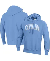 Men's Champion Carolina Blue North Tar Heels Team Arch Reverse Weave Pullover Hoodie