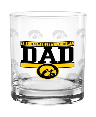 Iowa Hawkeyes 14 Oz Dad Rocks Glass
