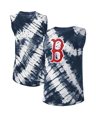 Women's Touch Navy Boston Red Sox Money Ball Tie-Dye Tank Top
