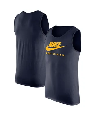 Men's Nike Navy West Virginia Mountaineers Futura Performance Scoop Neck Tank Top