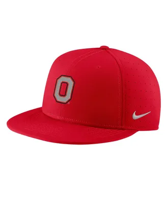 Men's Nike Scarlet Ohio State Buckeyes Aero True Baseball Performance Fitted Hat