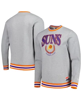 Men's and Women's New Era Gray Phoenix Suns Vintage-Like Throwback Crew Sweatshirt