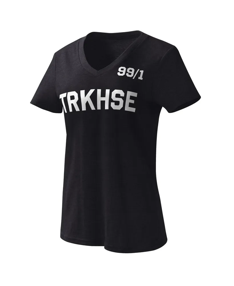 Women's G-iii 4Her by Carl Banks Black Trackhouse Racing Dream Team V-Neck T-shirt