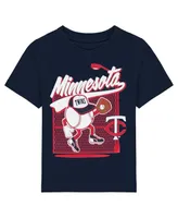 Toddler Boys and Girls Navy Minnesota Twins On the Fence T-shirt