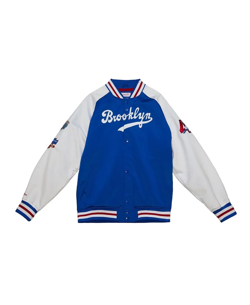 Men's Mitchell & Ness Jackie Robinson Royal Brooklyn Dodgers Cooperstown Collection Legends Raglan Full-Snap Jacket