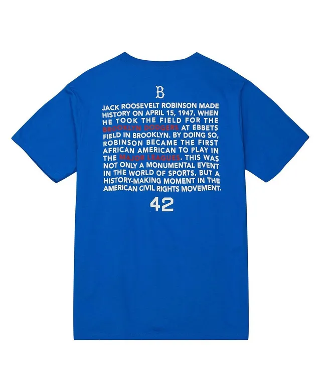 Nike Men's Nike Jackie Robinson Black Brooklyn Dodgers Cooperstown  Collection Breaking Barriers Performance T-Shirt