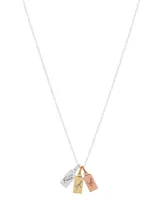 Unwritten Tri-Tone Charm Pendant Necklace - Tri