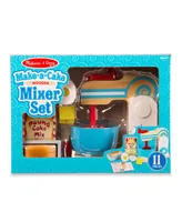 Melissa & Doug Wooden Make-a-Cake Mixer Set (11 pcs)