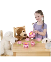 Melissa & Doug Butterfly Tea Set (15 pcs) - Play Food Accessories