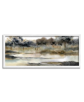 Stupell Industries Trees By Lakeside Landscape Framed Giclee Art, 10" x 1.5" x 24" - Multi