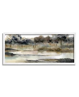 Stupell Industries Trees By Lakeside Landscape Framed Giclee Art, 10" x 1.5" x 24" - Multi