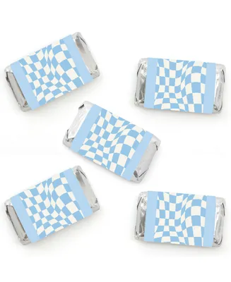 Checkered Party - Mini Candy Bar Wrapper Stickers - Small Favors