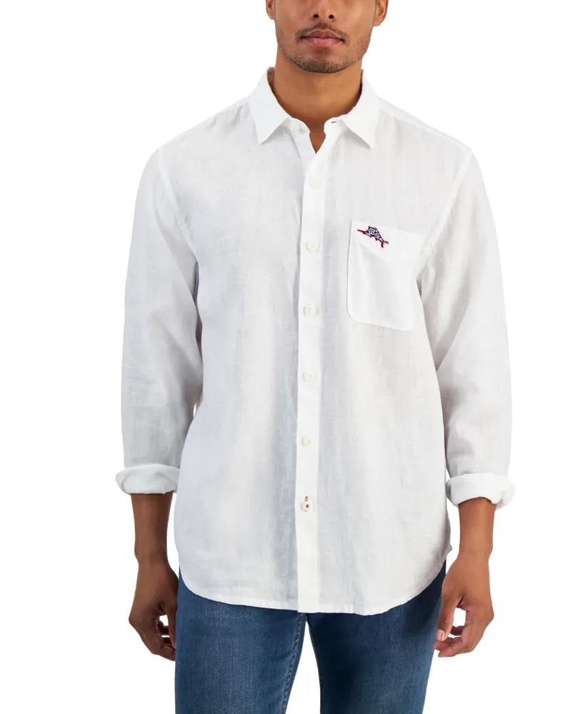 tommy bahama white linen shirt