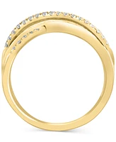 Effy Diamond Baguette & Round Multirow Crossover Ring (5/8 ct. t.w.) in 14k Gold