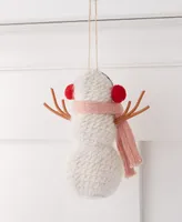 Holiday Lane Christmas Cheer Fabric Snowman Ornament, Created for Macy's