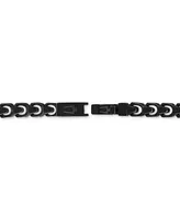 Bulova Men's Link Bracelet Black-Plated Stainless Steel