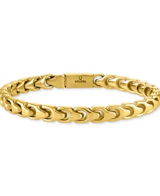 Bulova Men's Link Bracelet in Gold-Plated Stainless Steel