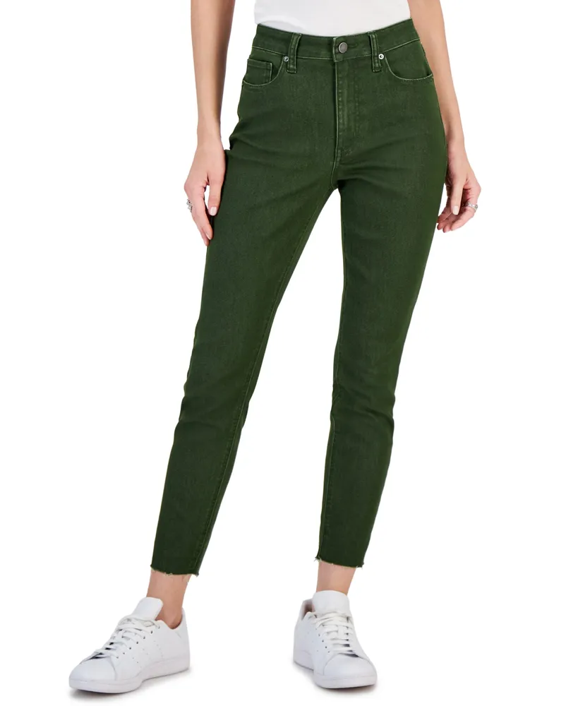 Tinseltown Juniors' Button-Fly Mid-Rise Skinny Ankle Jeans