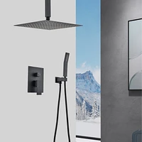 Ceiling Mounted Shower System Combo Set With Handheld And Shower Head