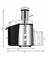 Costway Electric Juicer Wide Mouth Fruit & Vegetable Centrifugal Juice Extractor
