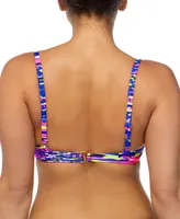 Reebok Women's Printed Bralette Bikini Top
