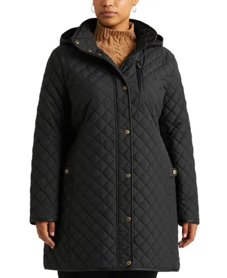 Lauren Ralph Lauren Women's Plus Size Quilted Coat, Created for Macy's
