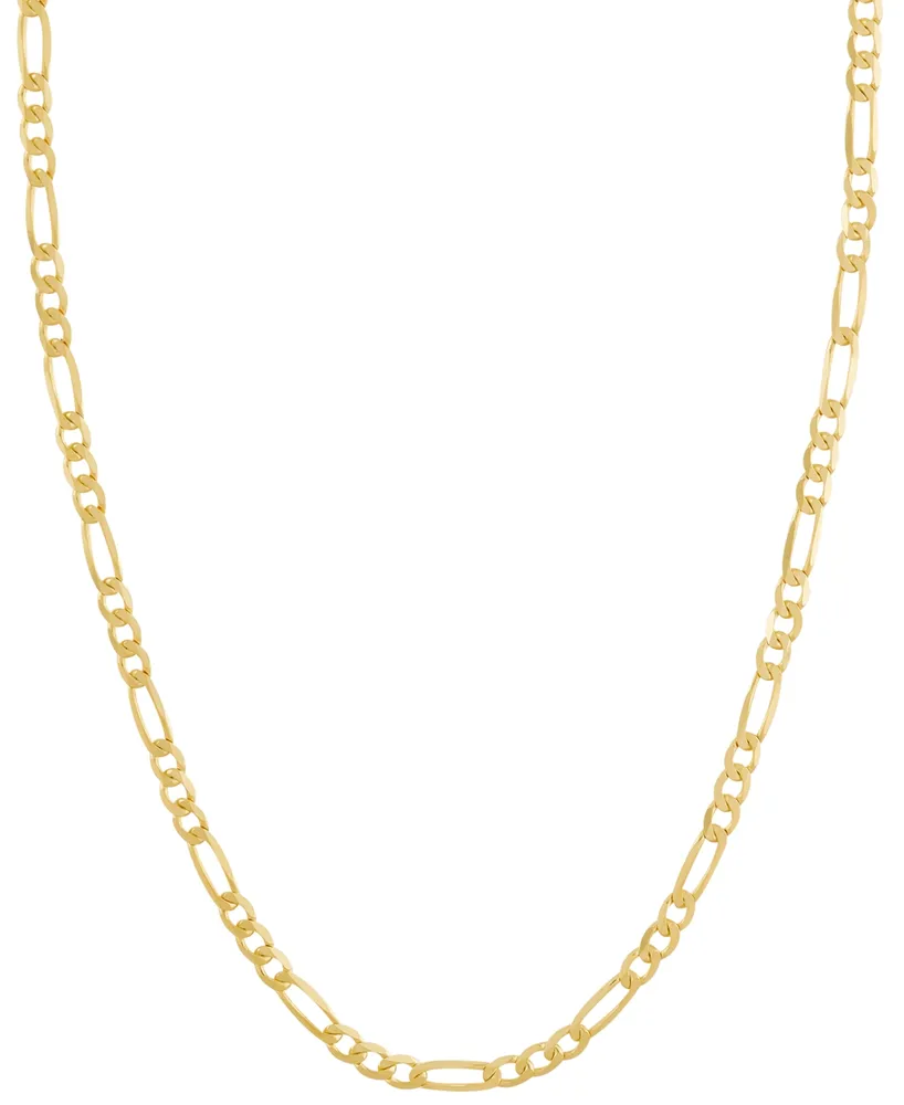 Italian Gold Figaro Link Chain 18" Necklace (2-3/8mm) in 10k Gold