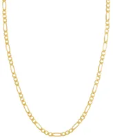 Italian Gold Figaro Link Chain 18" Necklace (2-3/8mm) in 10k Gold