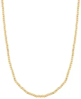 Faceted Bead 18" Collar Necklace in 10k Gold