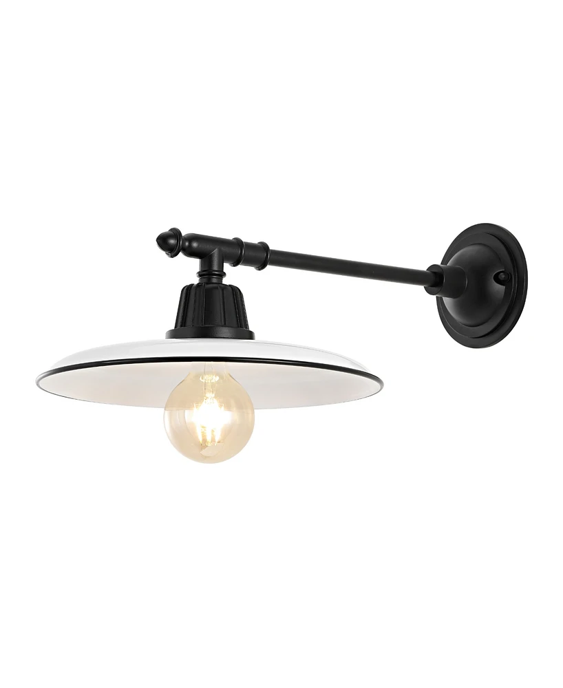 Bonner 12" 1-Light Farmhouse Industrial Indoor, Outdoor Iron Led Victorian Arm Sconce