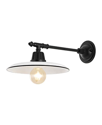Bonner 12" 1-Light Farmhouse Industrial Indoor, Outdoor Iron Led Victorian Arm Sconce